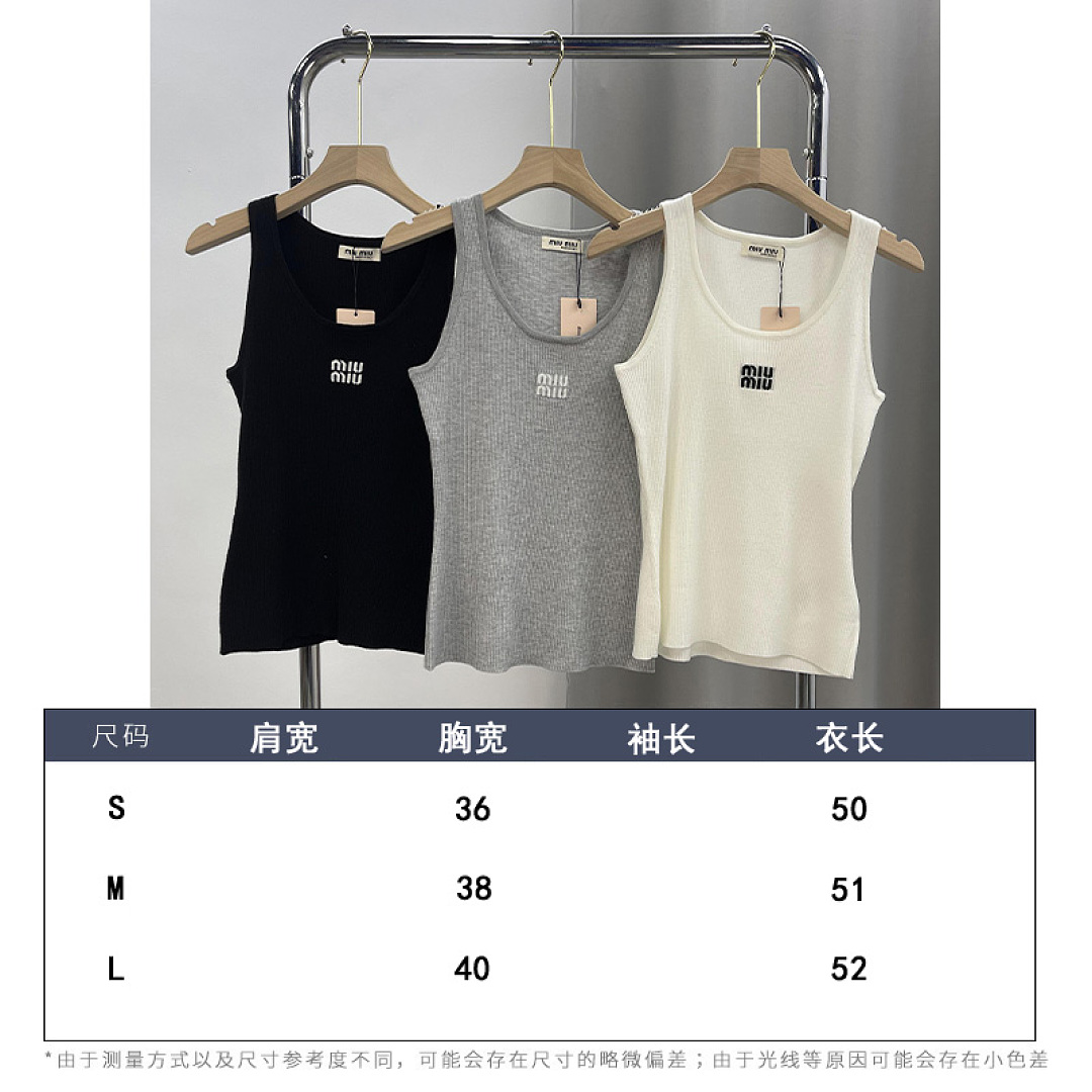 Miu Miu Ribbed Tank Top · P5R1 — תמונה 6