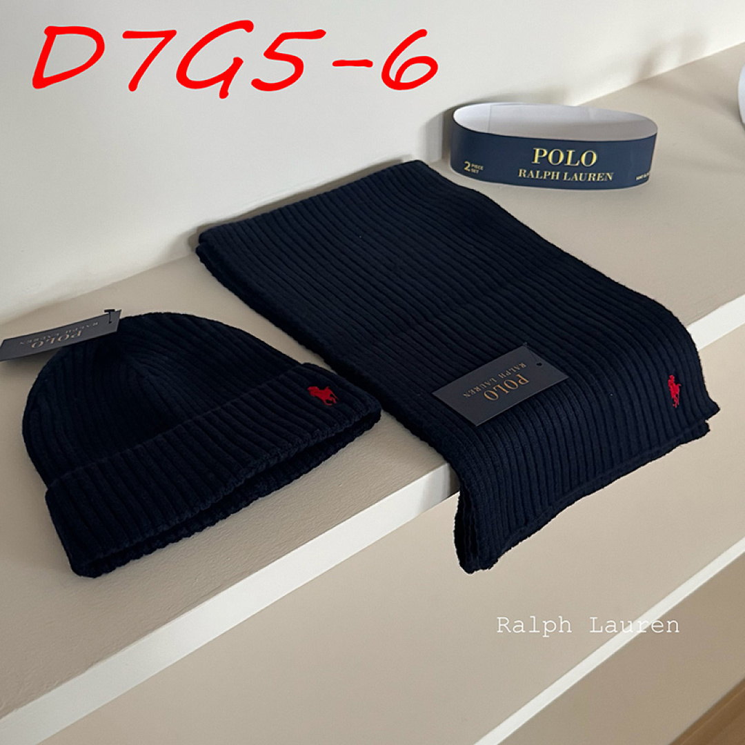 Ralph Lauren Ribbed Beanie And Scarf Set · D7G5 — תמונה 12