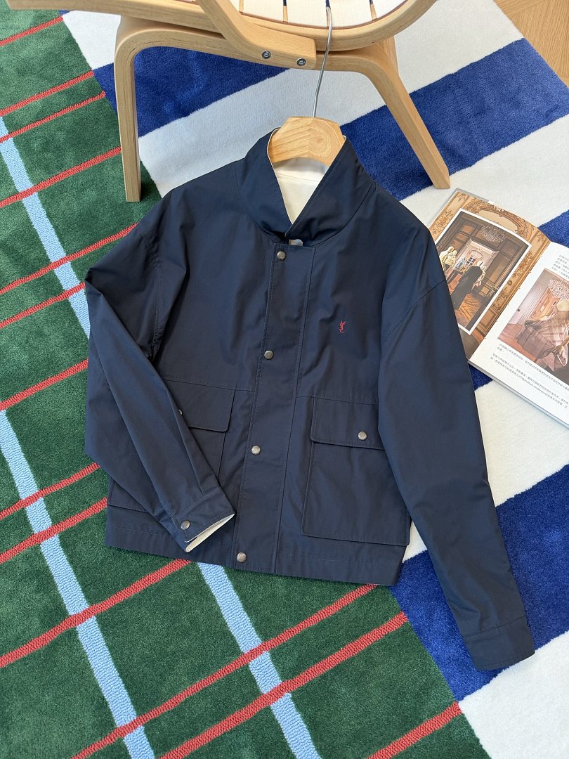 Saint Laurent Cassandre Reversible Work Jacket · P36W — תמונה 17