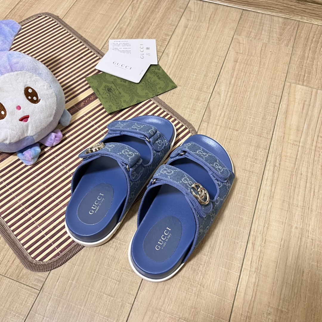 Gucci GG Denim Slide Sandal · Y163G — תמונה 3