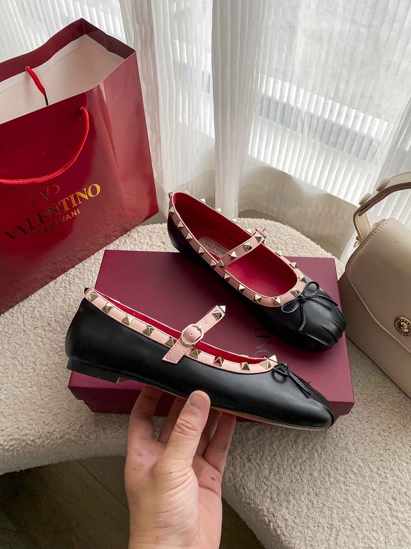 Valentino Rockstud Mary-Jane Ballerina · JZ62 — תמונה 9