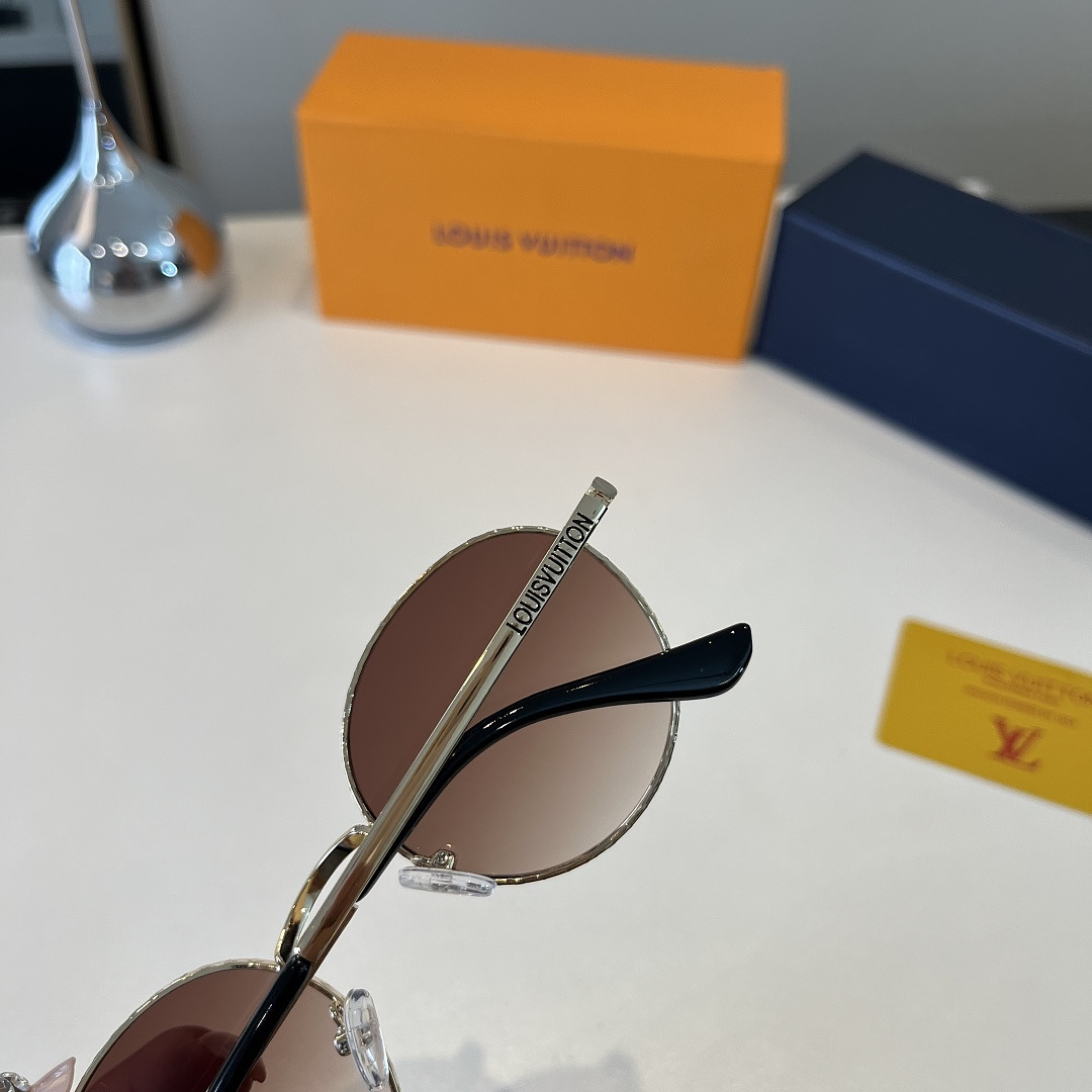 Louis Vuitton LV Script Metal Round Sunglasses · X22B — תמונה 6