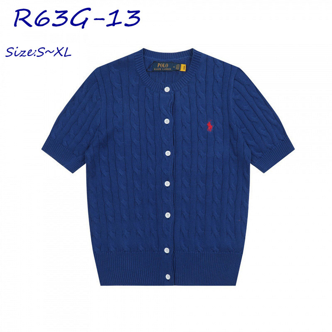 Ralph Lauren Cable-Knit Cotton Short-Sleeve Cardigan · R63G — תמונה 3