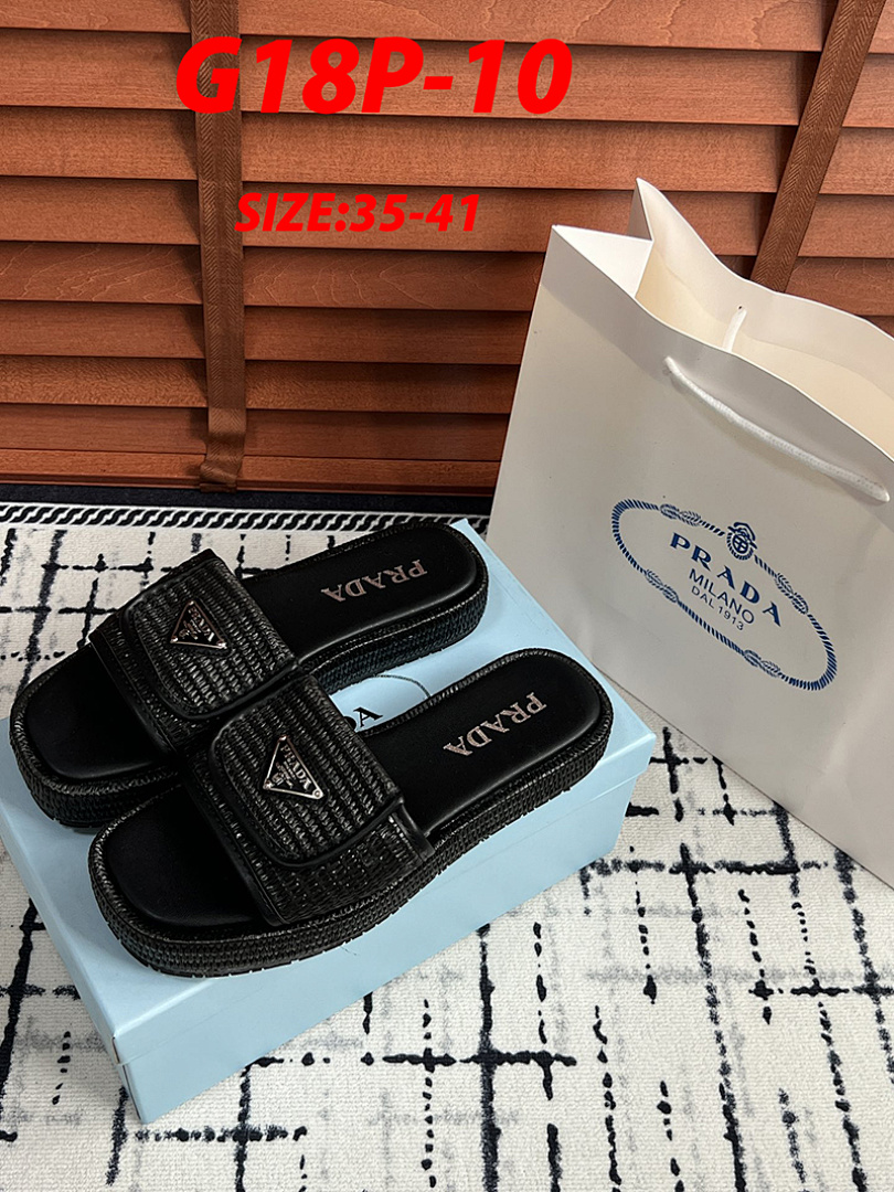 Prada Triangle Logo Slide Sandal · G18P — תמונה 12