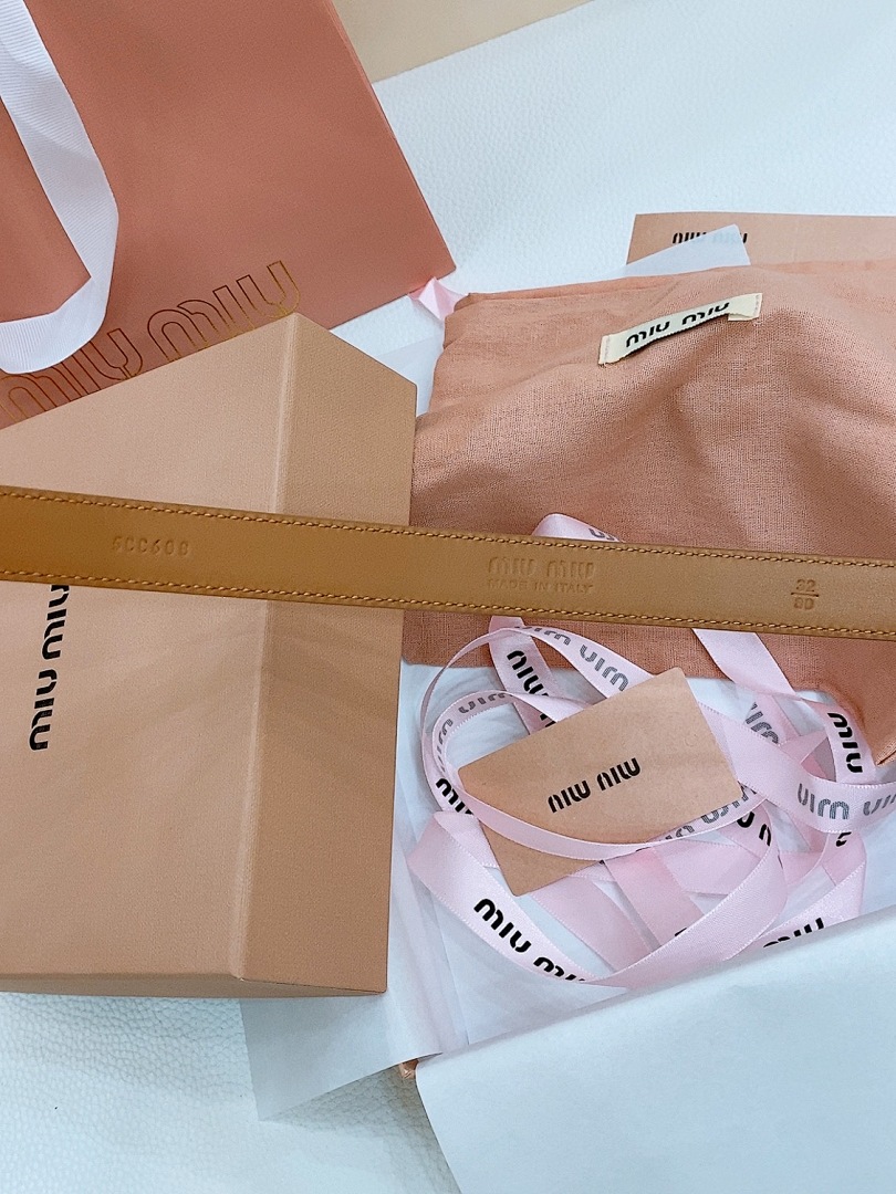 Miu Miu Cognac Leather Belt · RET1 — תמונה 14