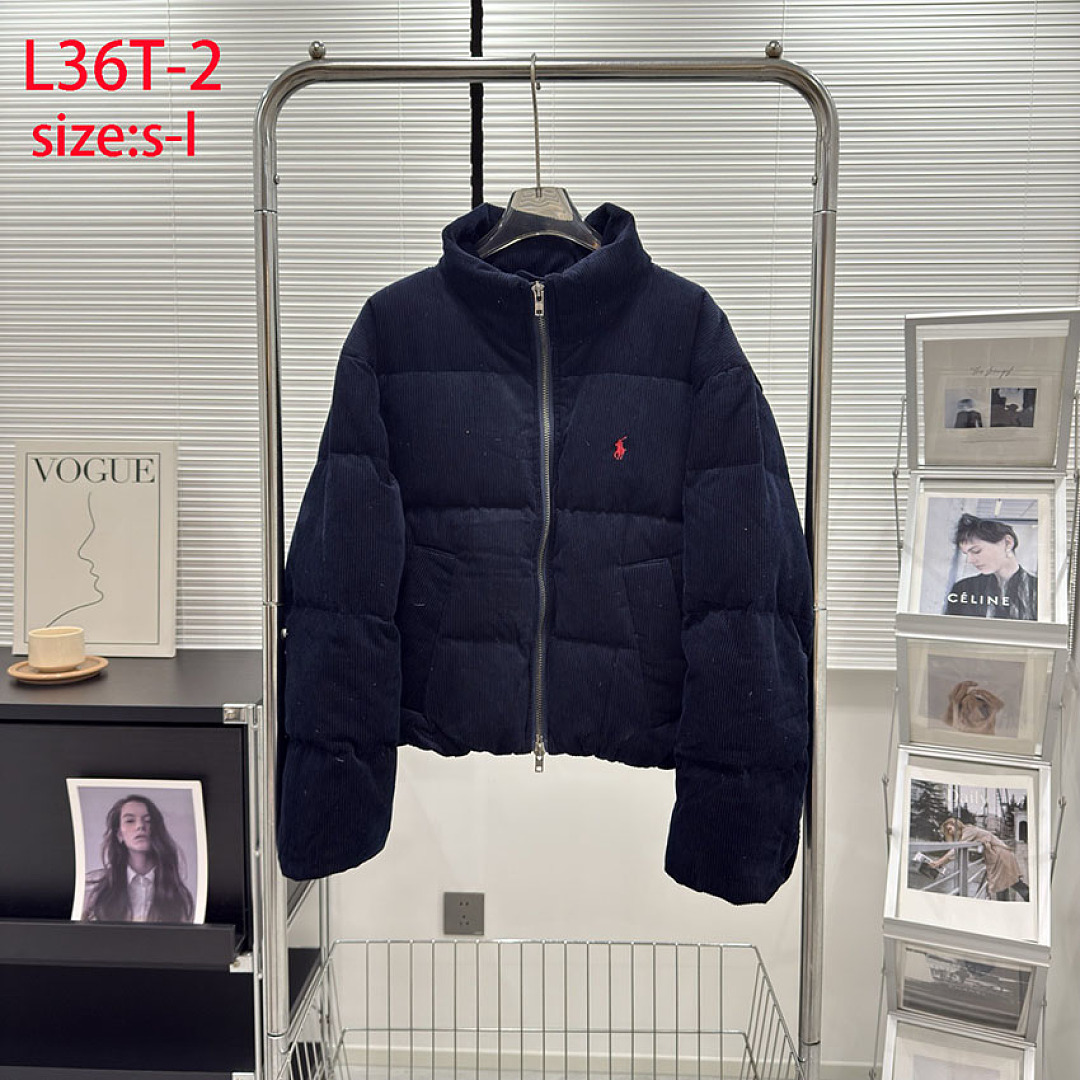 Polo Ralph Lauren Wale Corduroy Puffer Coat · L36T — תמונה 2