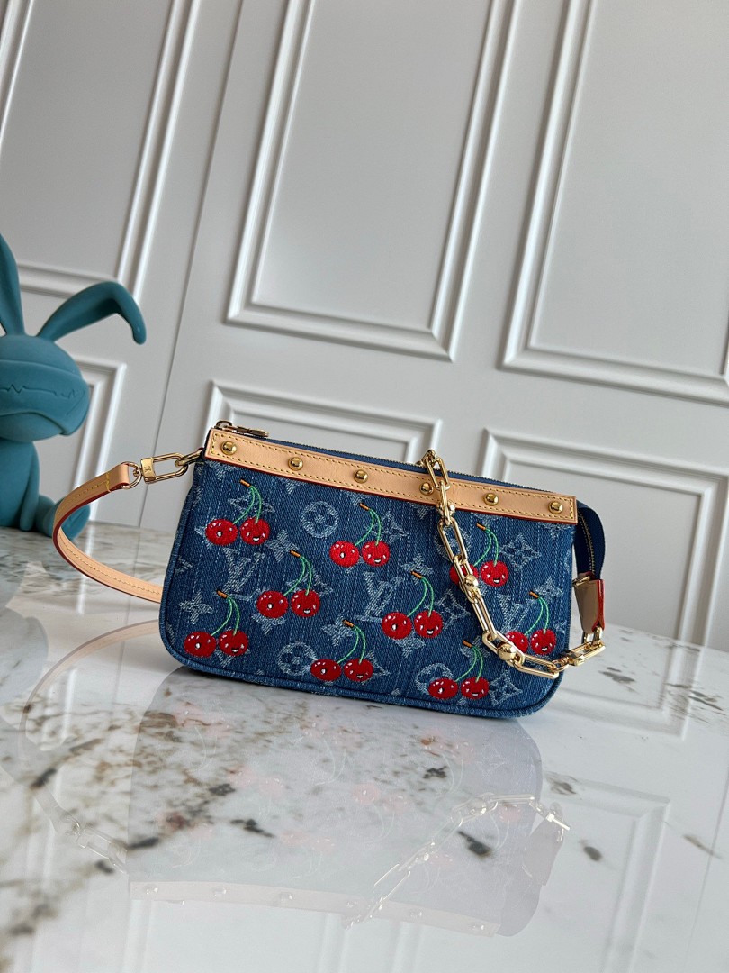 Louis Vuitton Pochette Accessoires Monogram Cerises Denim · M19L — תמונה 5