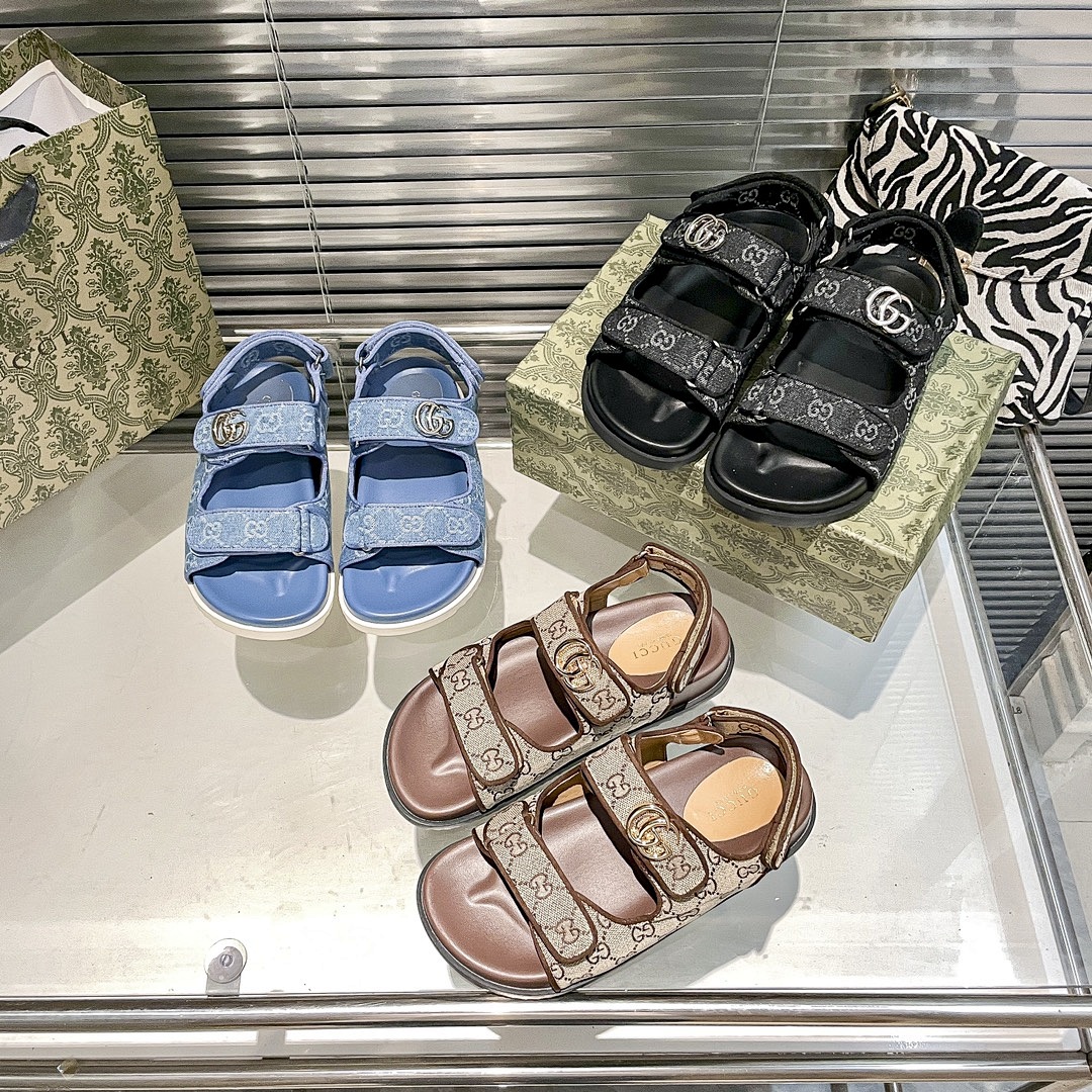 Gucci GG Denim Slide Sandal · Y163G — תמונה 13