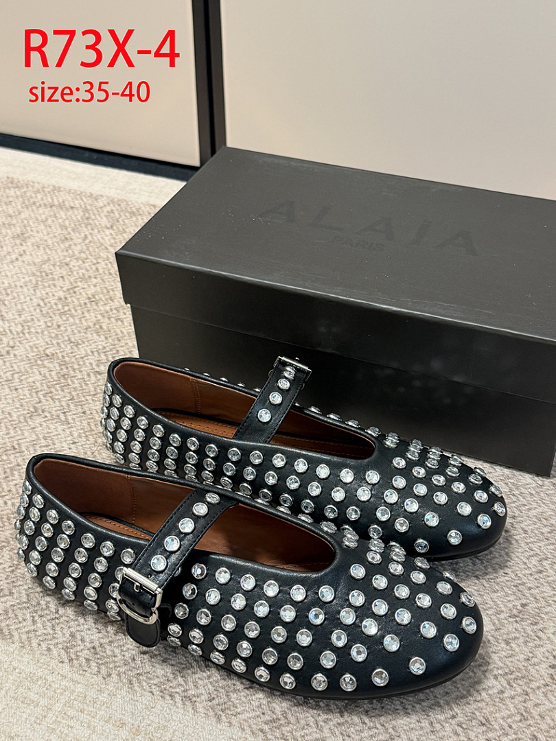 ALAÏA Strass Ballet Flats · R73X — תמונה 16
