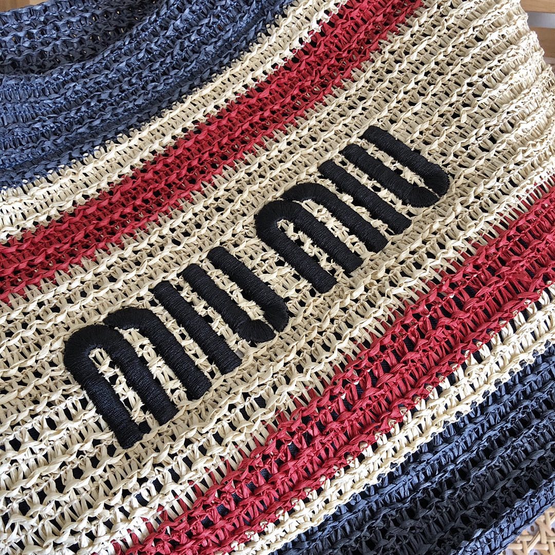 Miu Miu Raffia Woven Tote · M56U — תמונה 5