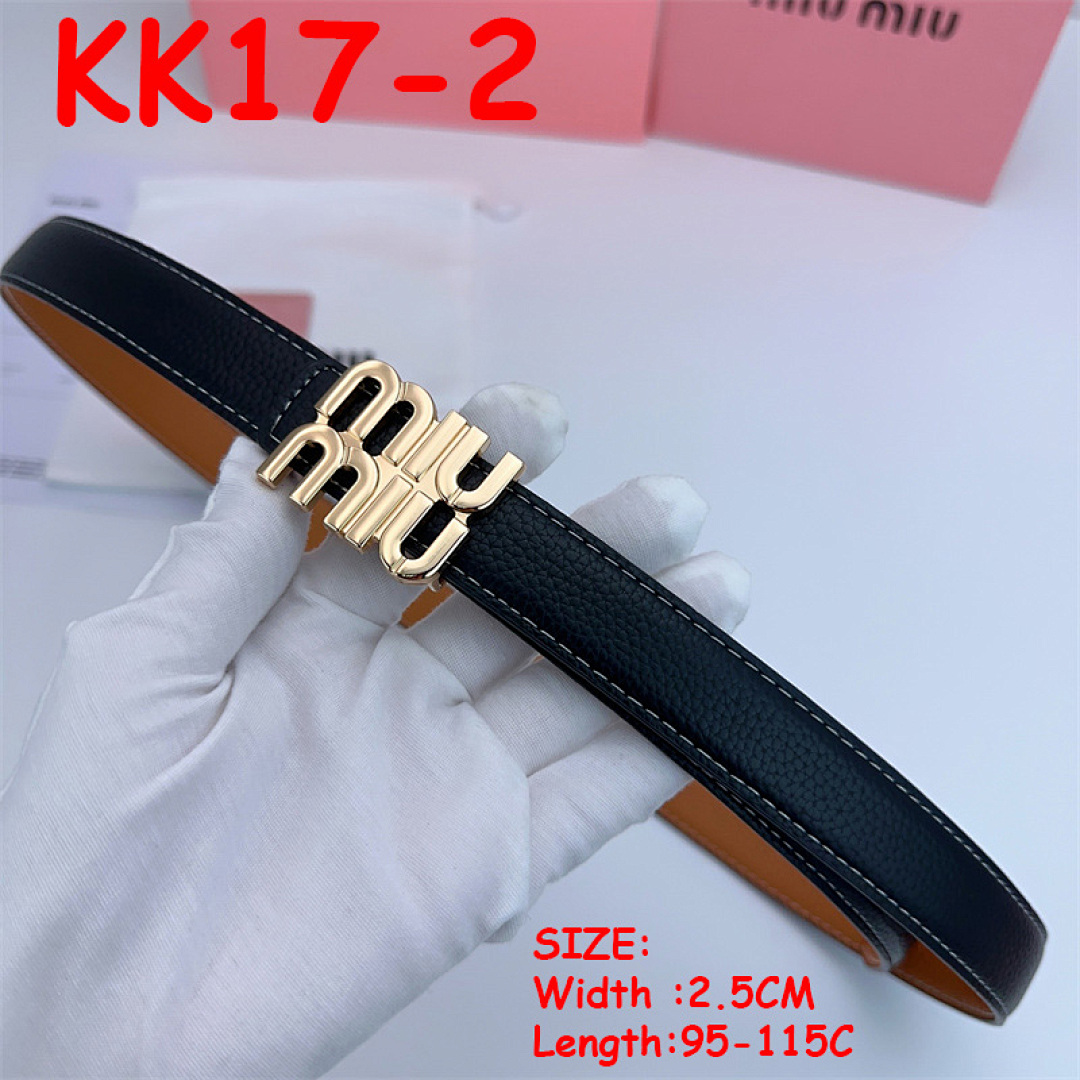 Miu Miu Logo-Lettering Leather Belt · KK17 — תמונה 16