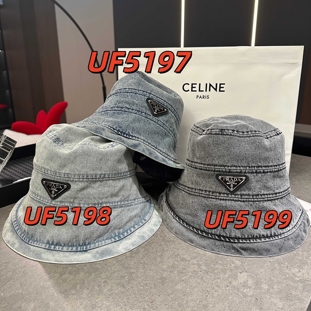 Prada Denim Bucket Hat · UF5197 — תמונה 6