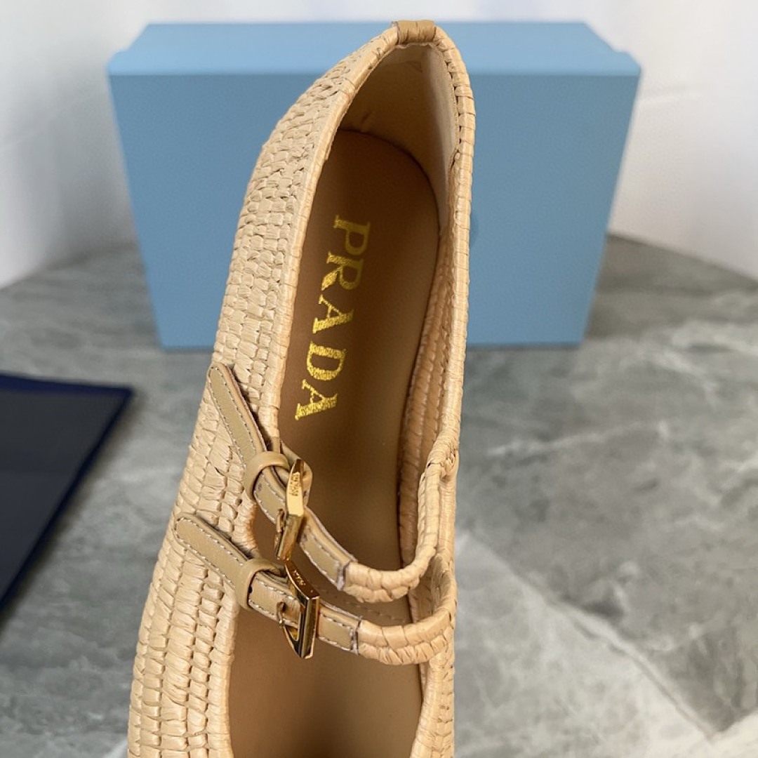 Prada Stuoia Raffia Mary Jane · X85X — תמונה 5