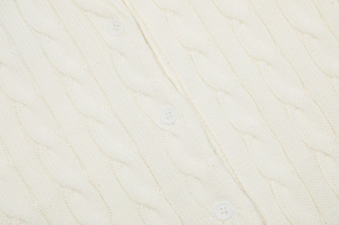 Ralph Lauren Cable-Knit Cotton Short-Sleeve Cardigan · R63G — תמונה 17