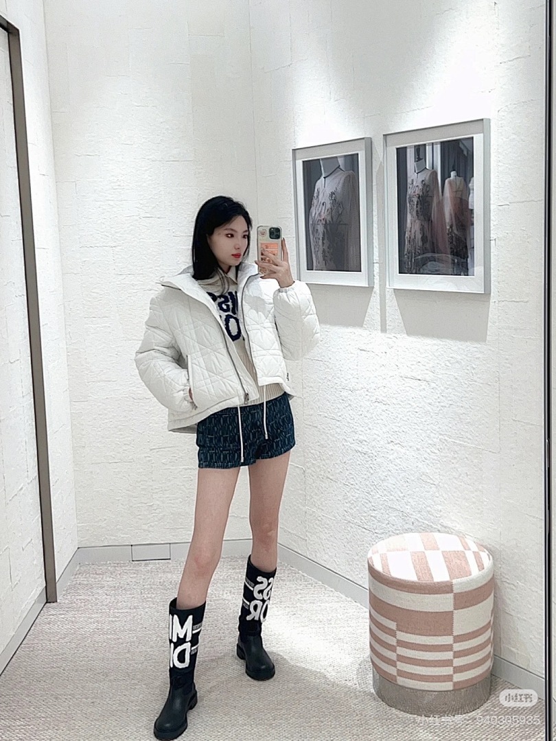 DiorAlps Macrocannage Cropped Puffer Jacket · M11R — תמונה 4