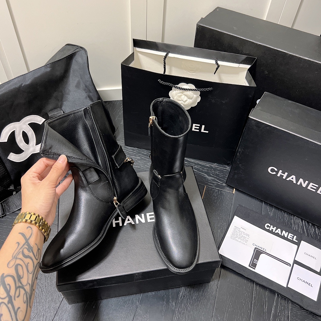 Chanel High Boots Calfskin Chain · T5E — תמונה 3