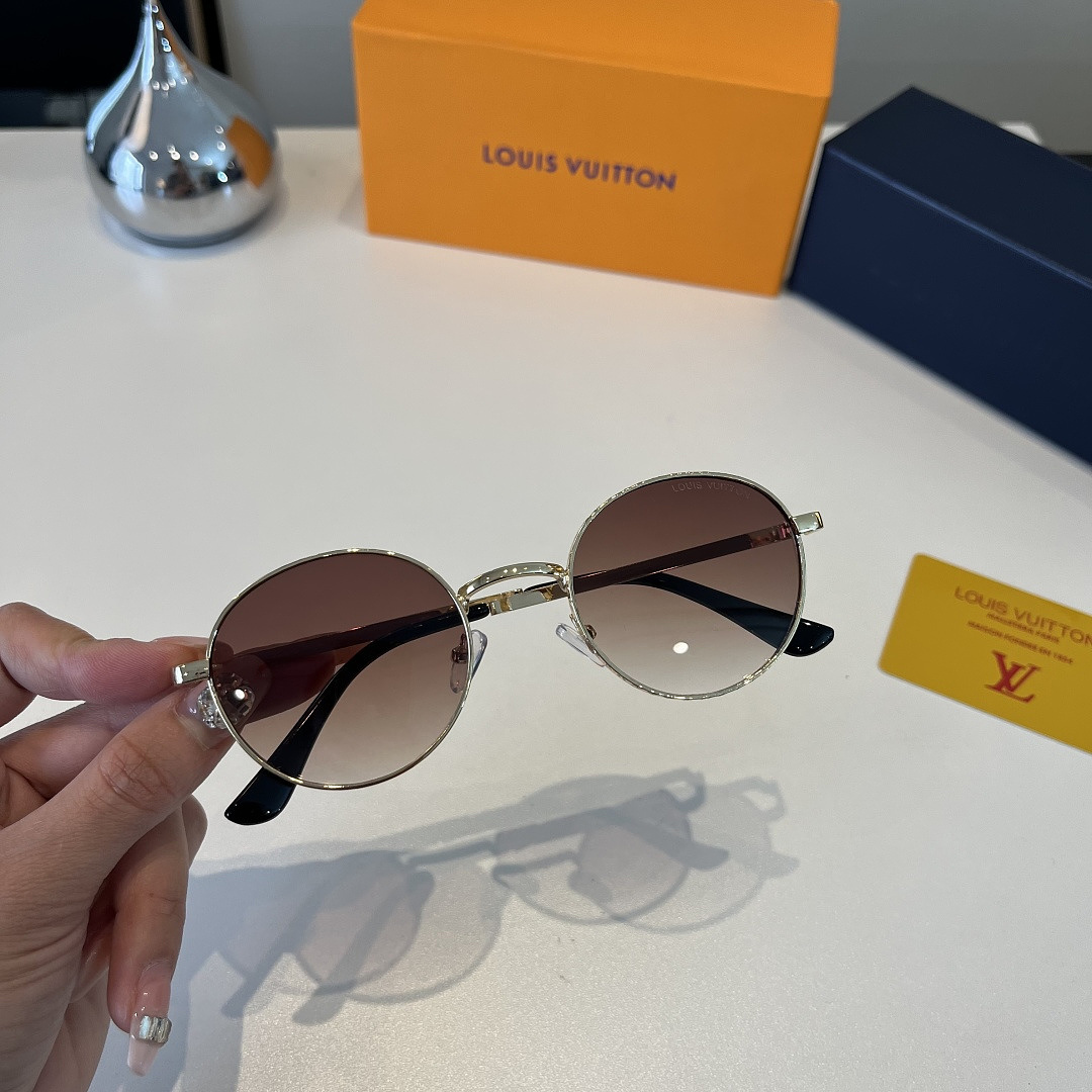 Louis Vuitton LV Script Metal Round Sunglasses · X22B — תמונה 8