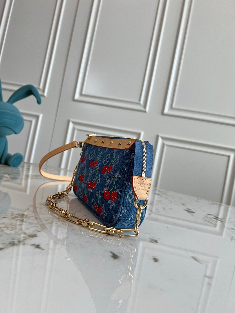Louis Vuitton Pochette Accessoires Monogram Cerises Denim · M19L — תמונה 6