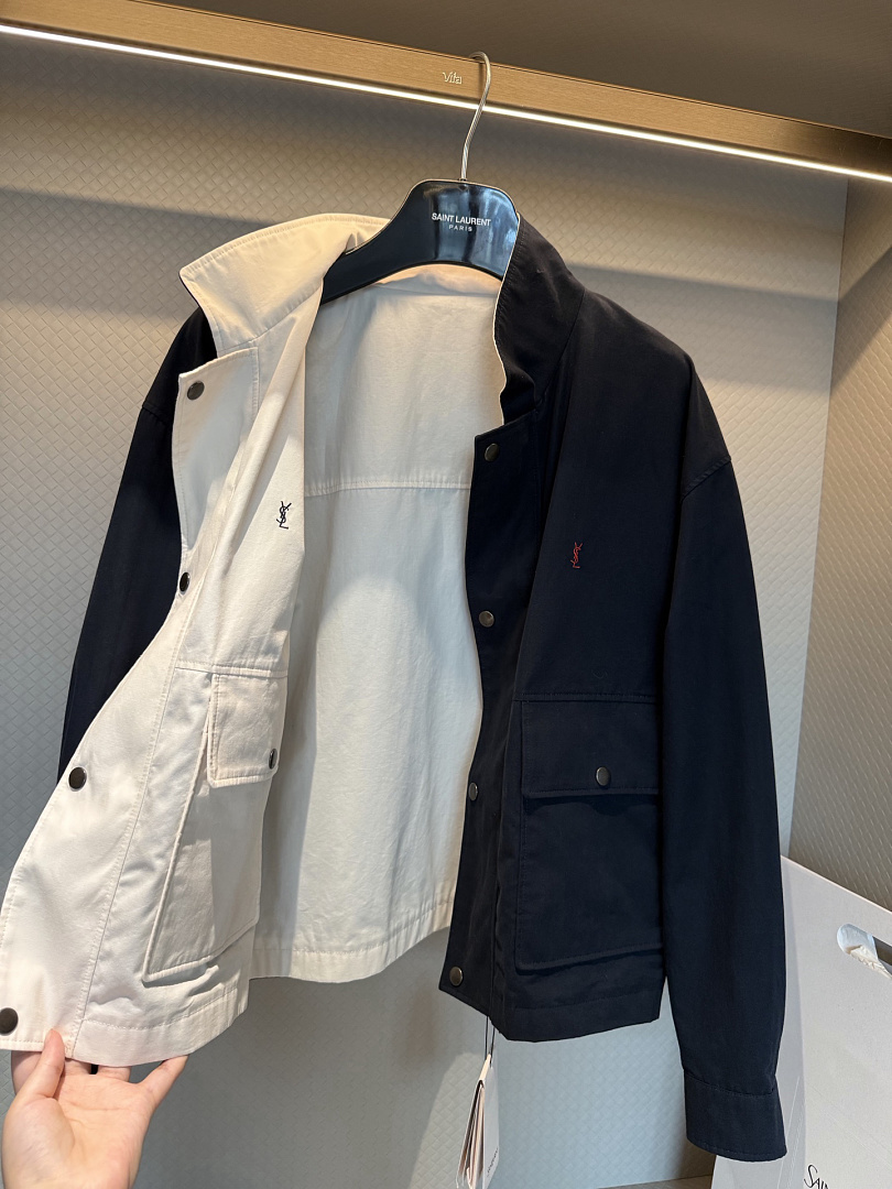 Saint Laurent Cassandre Reversible Work Jacket · P36W — תמונה 12