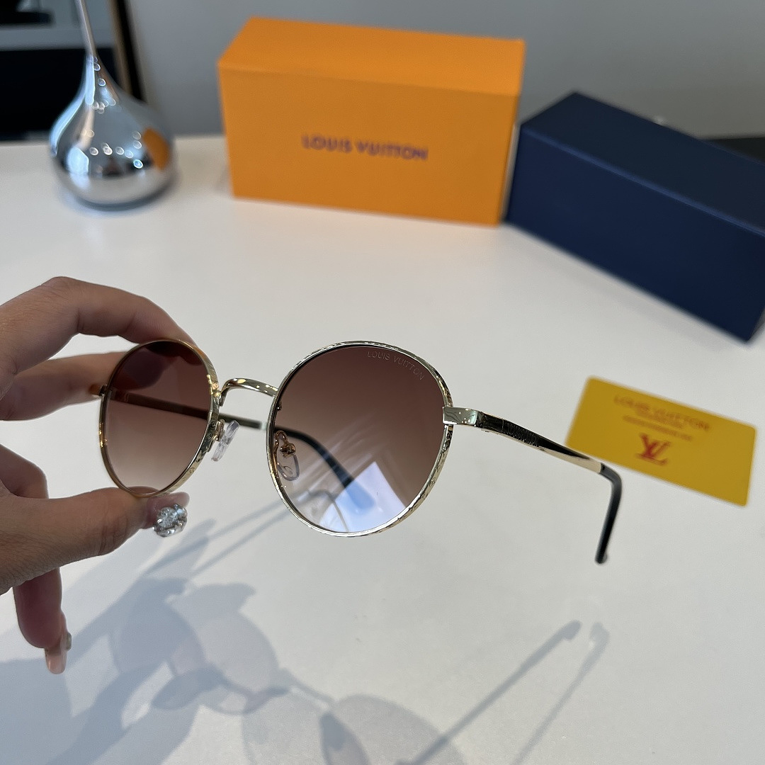 Louis Vuitton LV Script Metal Round Sunglasses · X22B — תמונה 9