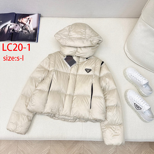 Prada Re-Nylon Convertible Cropped Down Jacket · LC20