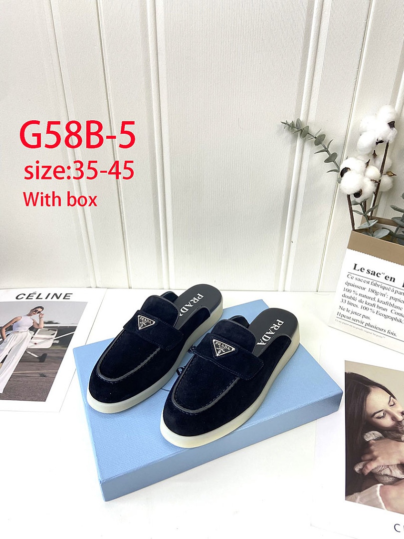 Prada — נעלי מוקסין פתוחות · G58B — תמונה 12