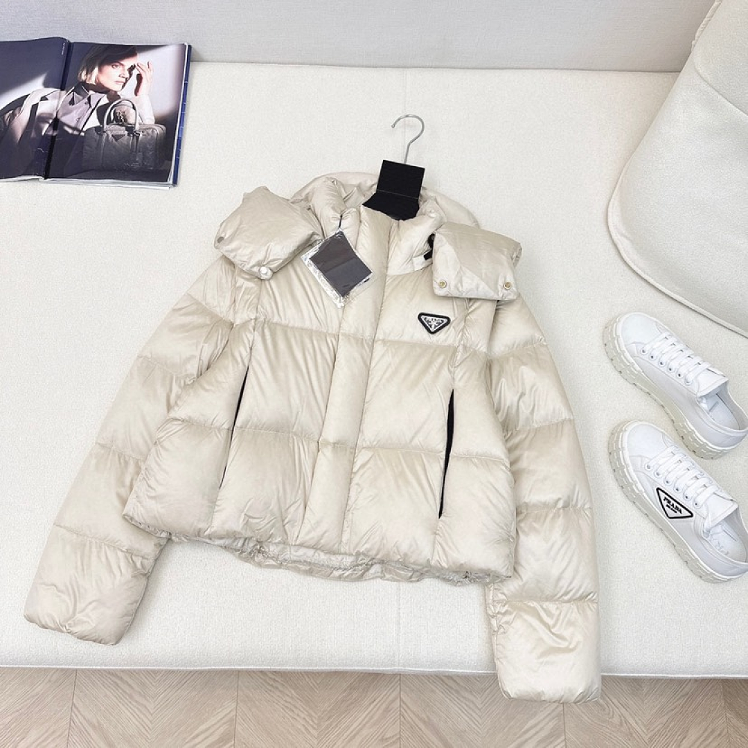 Prada Re-Nylon Convertible Cropped Down Jacket · LC20 — תמונה 9
