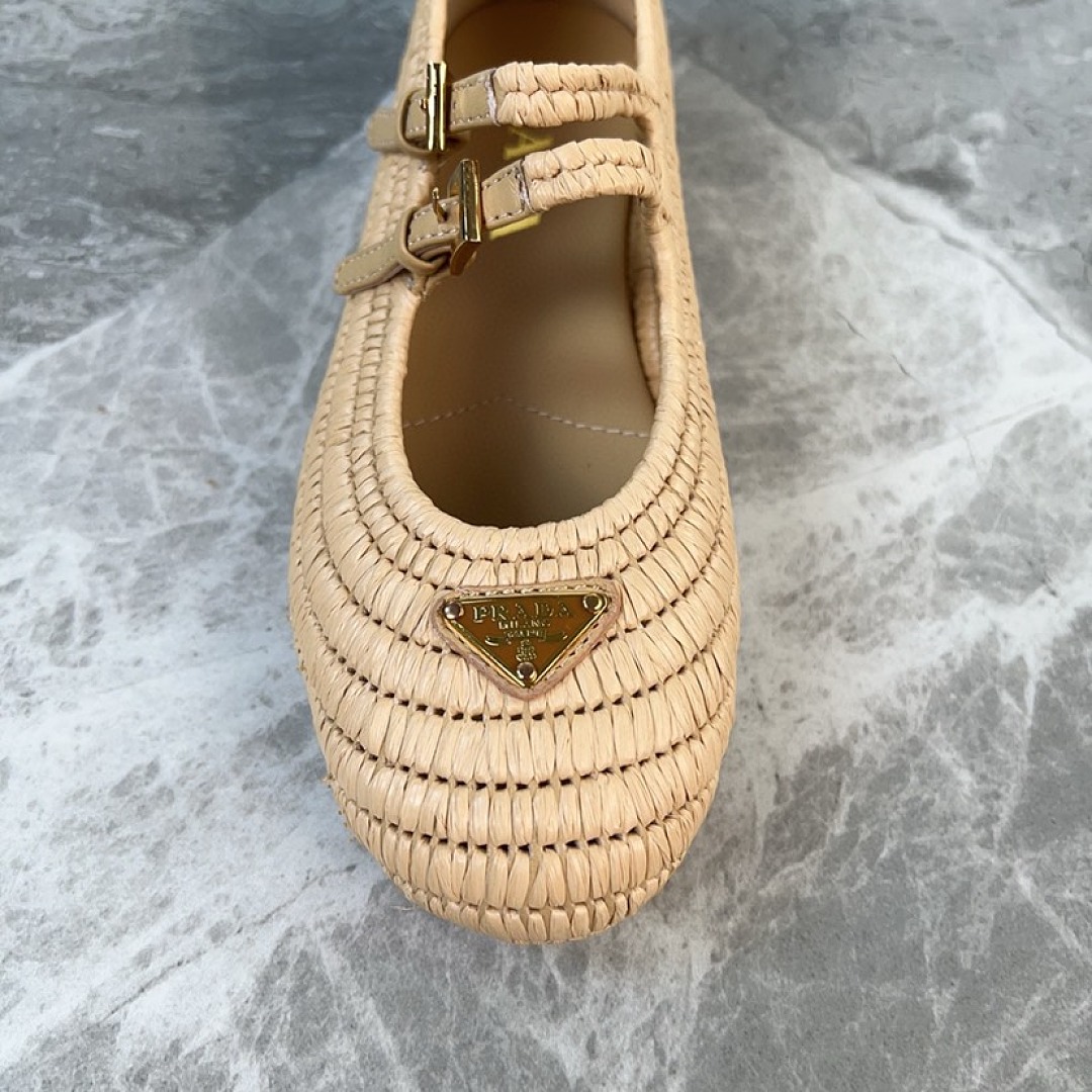 Prada Stuoia Raffia Mary Jane · X85X — תמונה 6