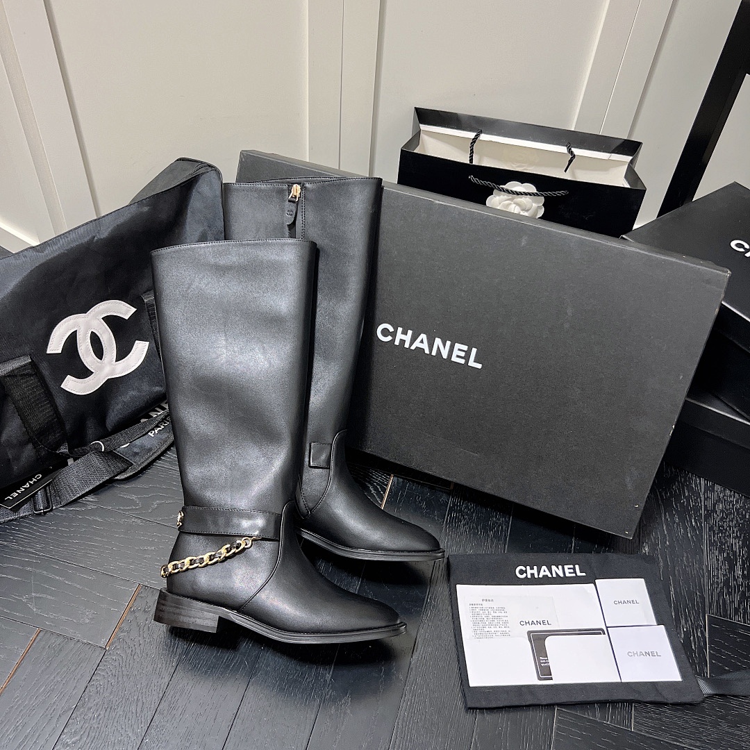 Chanel High Boots Calfskin Chain · T5E — תמונה 12