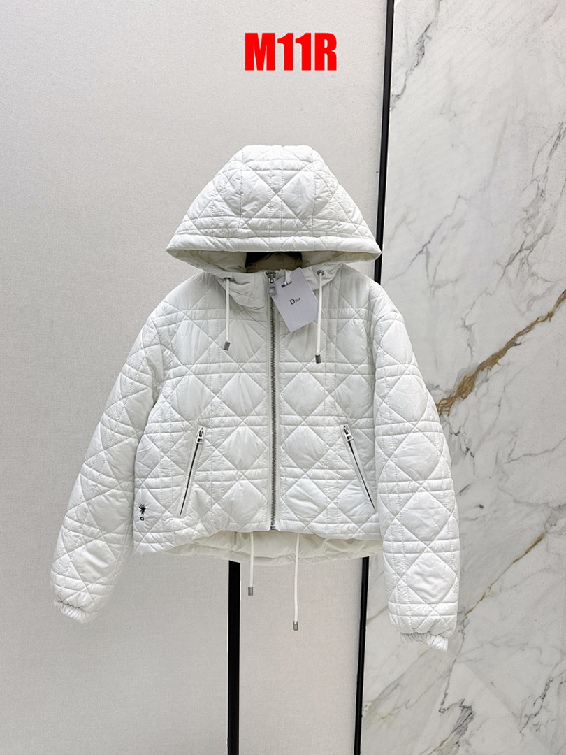 DiorAlps Macrocannage Cropped Puffer Jacket · M11R