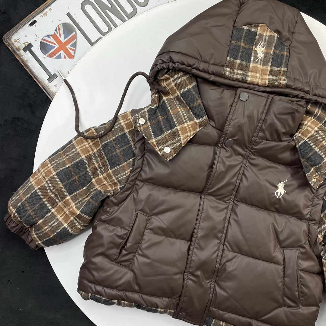Ralph Lauren Polo Bear Tartan Down Jacket · TZ01 — תמונה 5