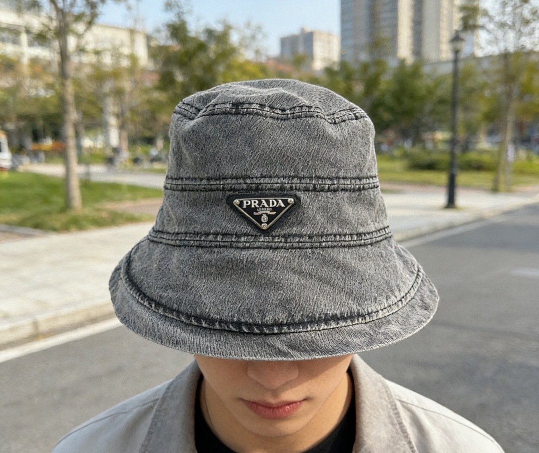Prada Denim Bucket Hat · UF5197 — תמונה 5