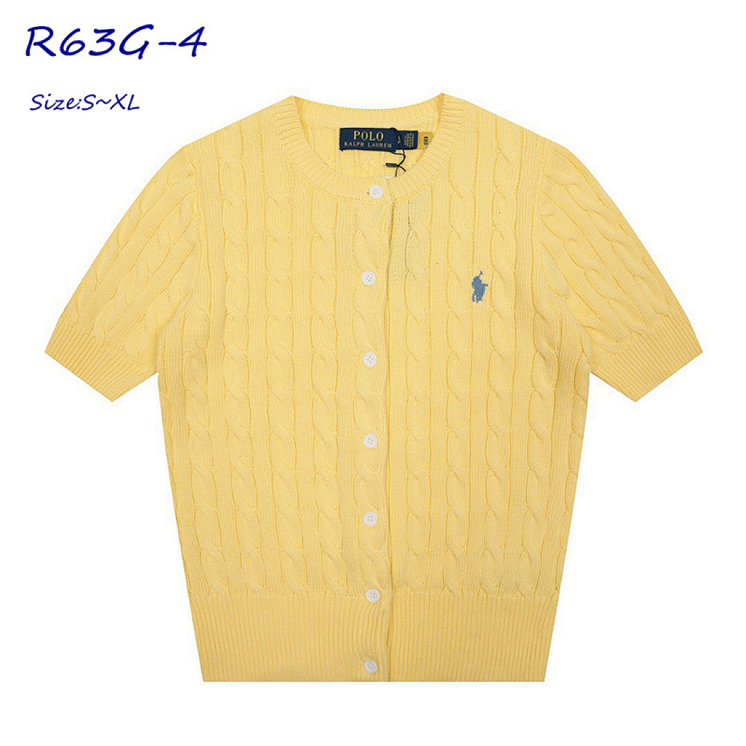 Ralph Lauren Cable-Knit Cotton Short-Sleeve Cardigan · R63G — תמונה 12