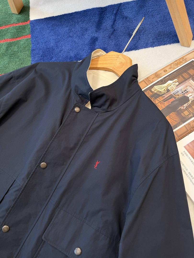 Saint Laurent Cassandre Reversible Work Jacket · P36W — תמונה 9