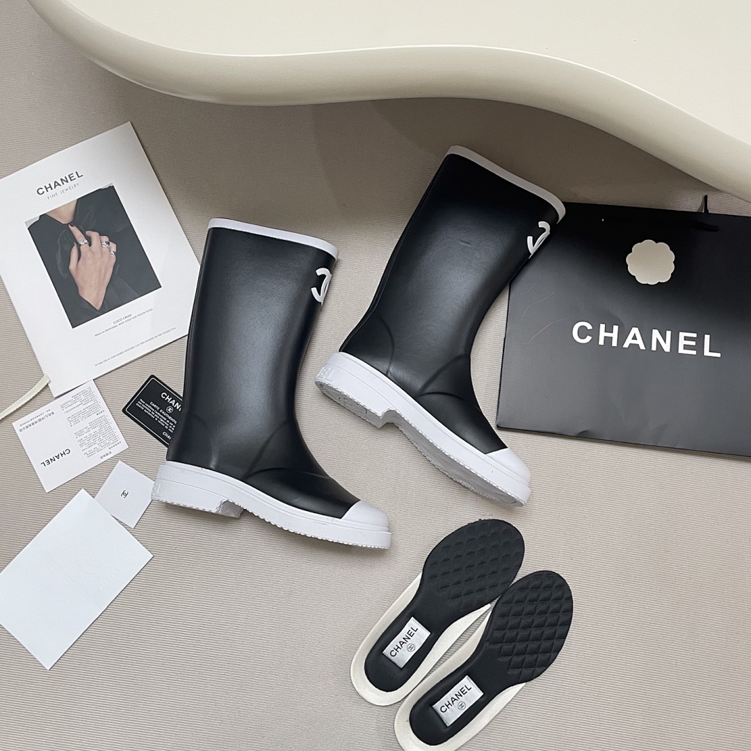 Chanel Caoutchouc CC High Boots · G5H2 — תמונה 7