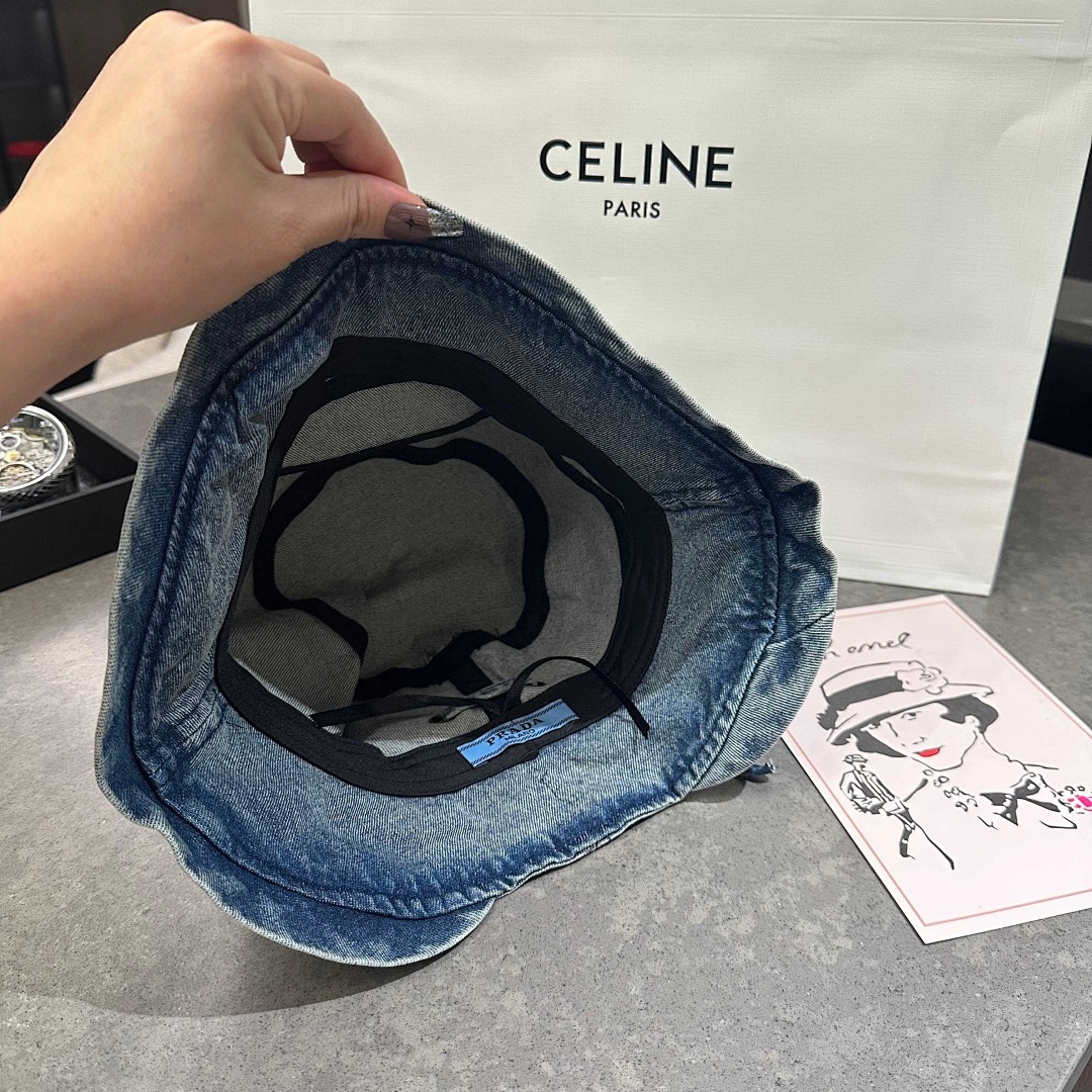 Prada Denim Bucket Hat · UF5197 — תמונה 4