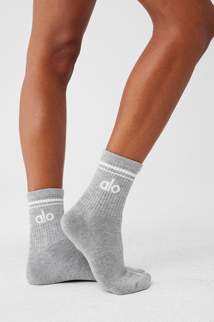 Alo Yoga Half-Crew Throwback Sock · Y37B — תמונה 7