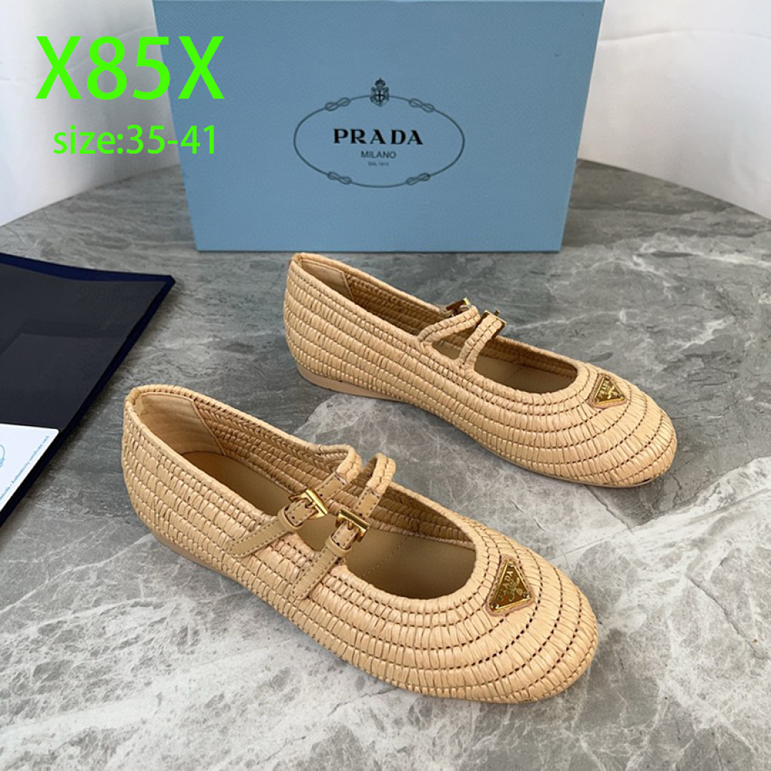 Prada Stuoia Raffia Mary Jane · X85X — תמונה 3