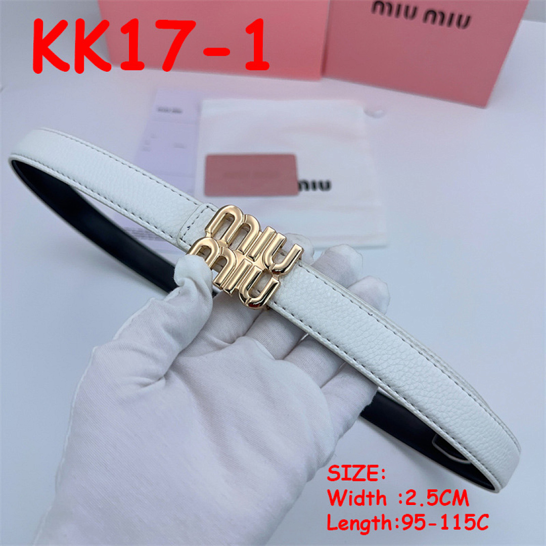 Miu Miu Logo-Lettering Leather Belt · KK17 — תמונה 17