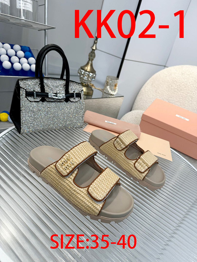 Miu Miu Raffia Dual-Grip Comfort Sandals · KK02 — תמונה 15