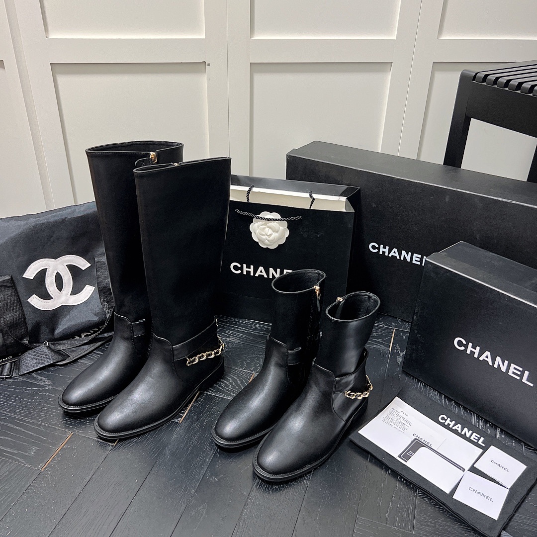 Chanel High Boots Calfskin Chain · T5E — תמונה 2