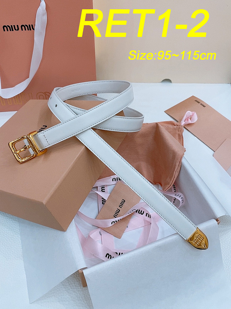 Miu Miu Cognac Leather Belt · RET1 — תמונה 8