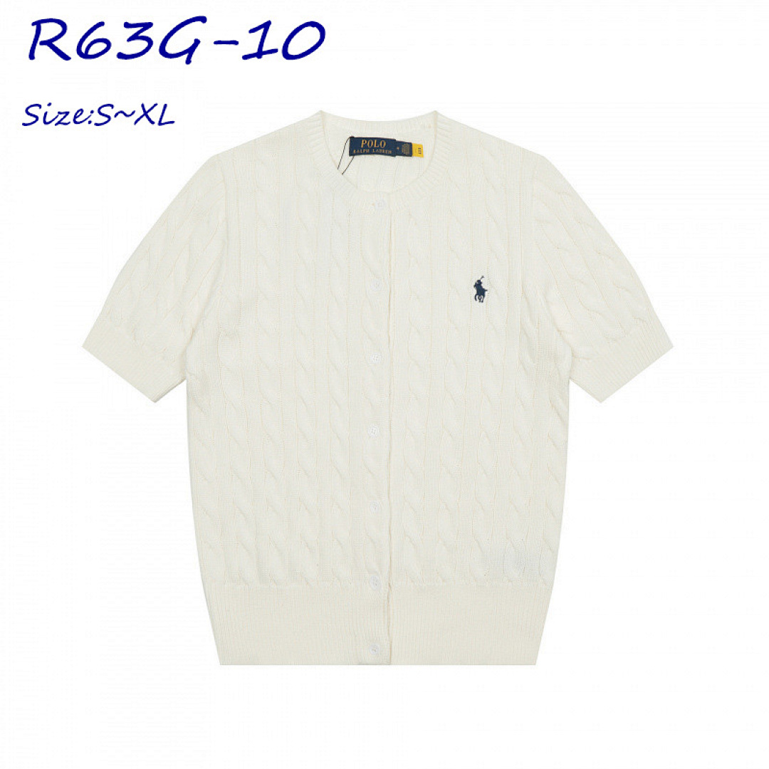 Ralph Lauren Cable-Knit Cotton Short-Sleeve Cardigan · R63G — תמונה 6