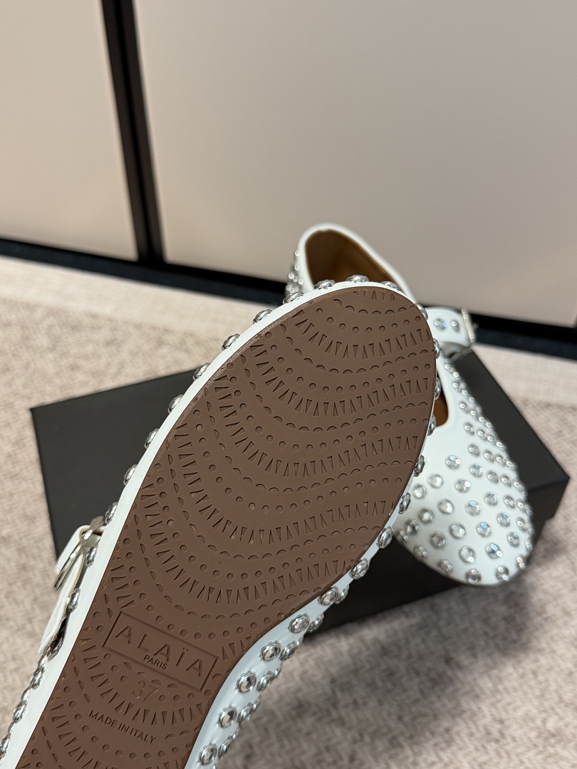 ALAÏA Strass Ballet Flats · R73X — תמונה 10