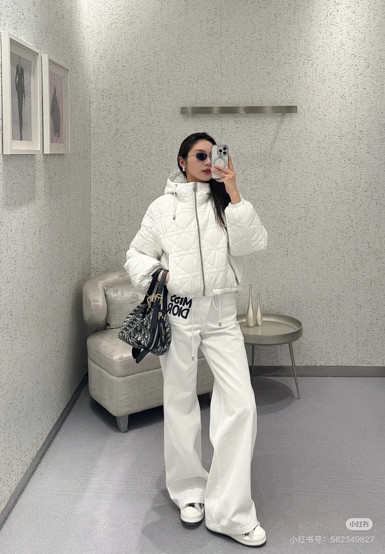 DiorAlps Macrocannage Cropped Puffer Jacket · M11R — תמונה 3