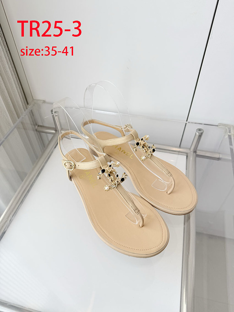 Chanel Interlocking CC Logo Thong Sandals · TR25 — תמונה 4