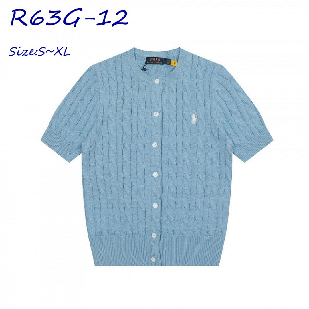 Ralph Lauren Cable-Knit Cotton Short-Sleeve Cardigan · R63G — תמונה 4