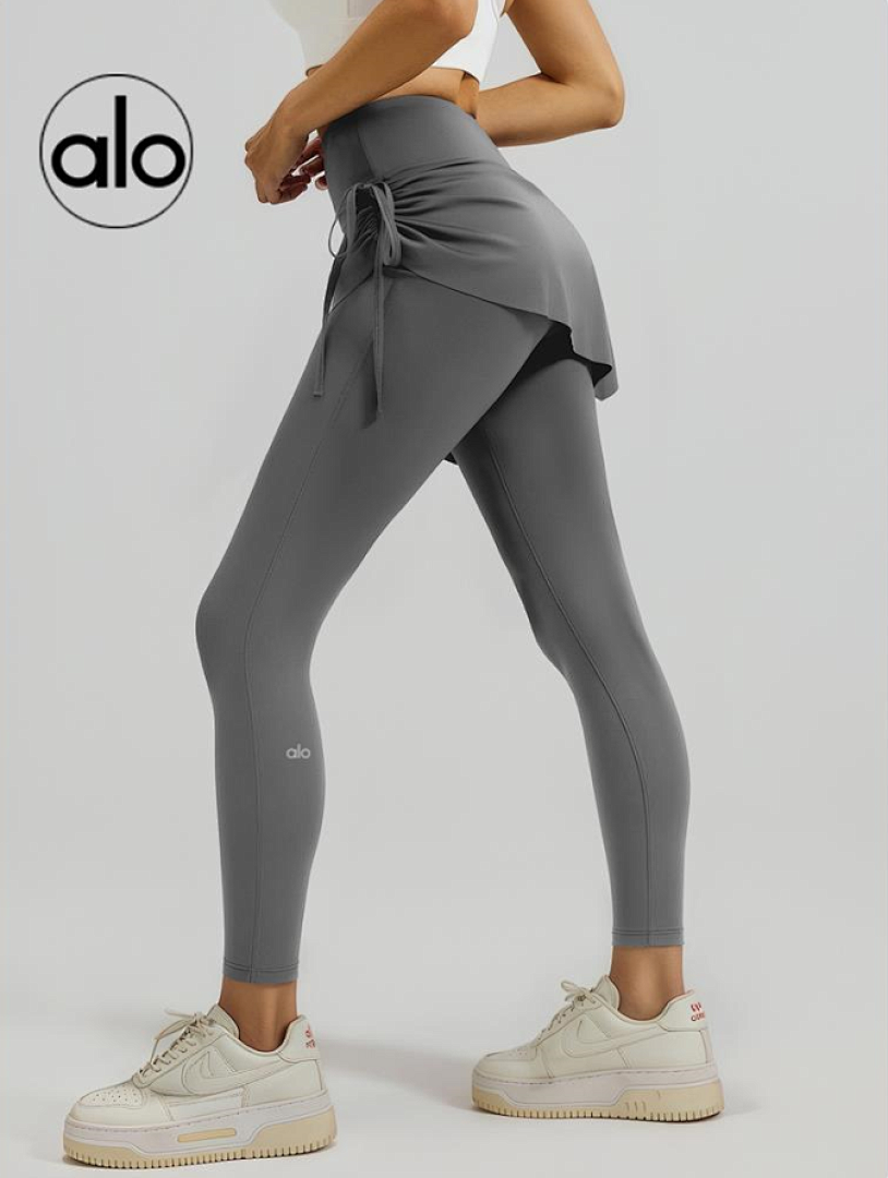 Alo Yoga Drawstring Ruched Yoga Skirted Leggings · 614U — תמונה 14