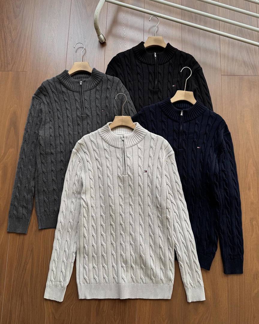 Tommy Hilfiger Cable Knit Zip-Thru Jumper · JAG4 — תמונה 30
