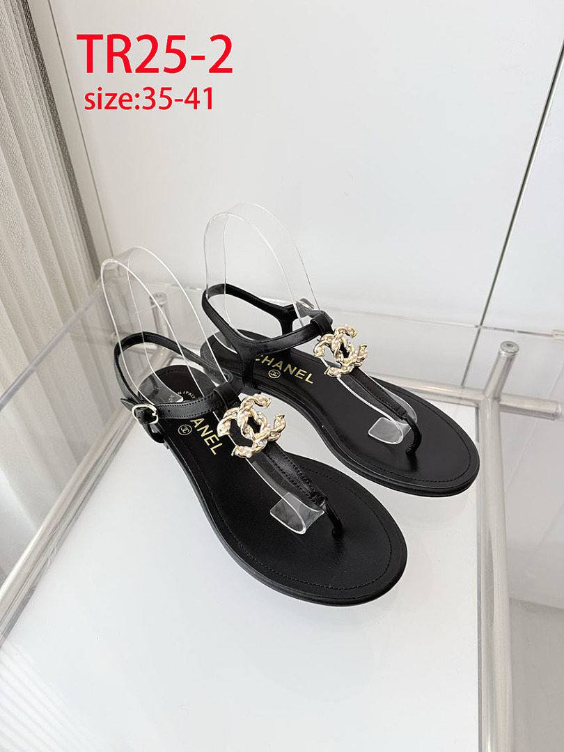 Chanel Interlocking CC Logo Thong Sandals · TR25 — תמונה 5